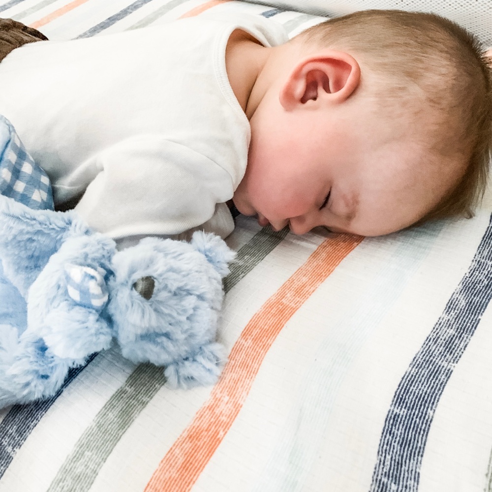Kelly Baby Blue Teddy Bear Security Blanket/Lovey